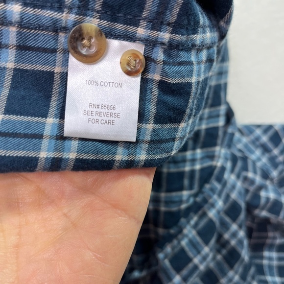 Gander Mountain Guide Series Mens Blue Plaid Button Up Flannel Shirt Size 3XL - Picture 9 of 11